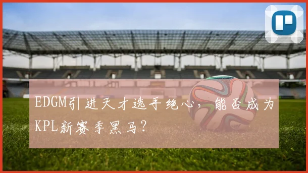 EDGM引进天才选手绝心,能否成为KPL新赛季黑马?
